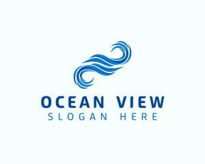 Ocean Water Wave logo design