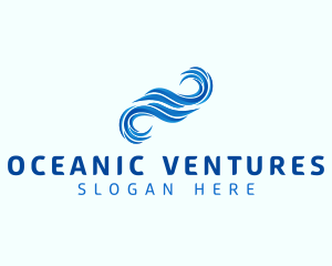 Ocean Water Wave logo design