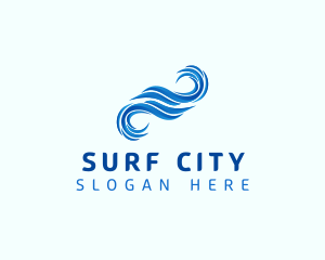 Ocean Water Wave logo design