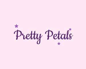 Girly - Girly Stars Cursive logo design