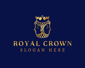 Prince - King Queen Royal Crown logo design