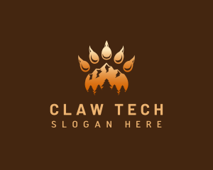 Mountain Adventure Claw logo design