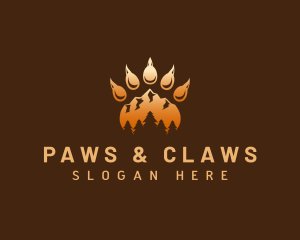 Mountain Adventure Claw logo design