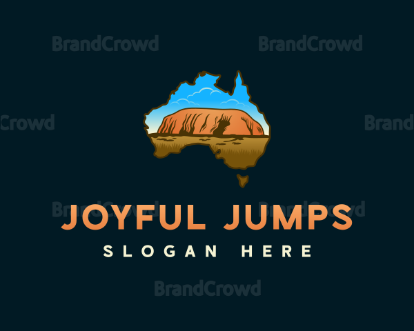 Australia Mountain Landscape Logo