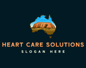 Australia Mountain Landscape Logo