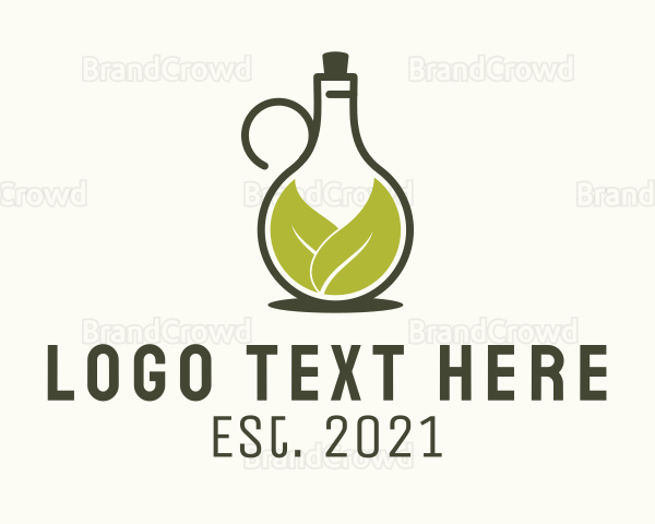 Organic Leaf Jar Logo