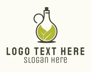 Organic Leaf Jar  Logo