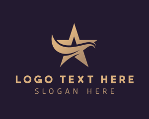Event Planner - Gradient Star Swoosh Feather logo design