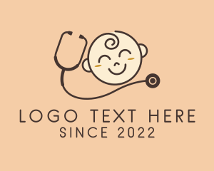 Stethoscope - Baby Pediatrician Stethoscope logo design