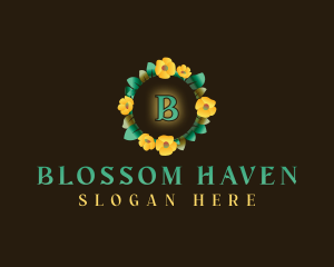 Flowering - Flower Wreath Bouquet logo design