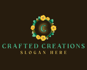 Flower Wreath Bouquet logo design