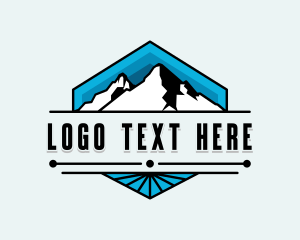 Mountaineering - Mountain Hiking Summit logo design