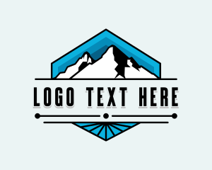 Climber - Mountain Hiking Summit logo design