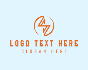 Charge - Lightning Bolt Energy logo design