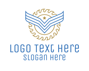 Linear - Monoline Wings Gear Automotive logo design