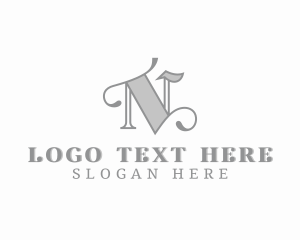 Interior Design - Fashion Styling Boutique Letter N logo design