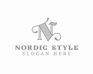 Fashion Styling Boutique Letter N logo design