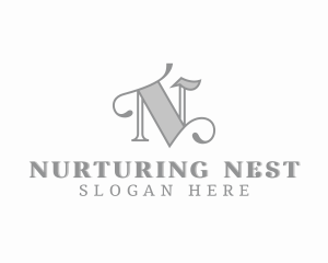 Fashion Styling Boutique Letter N logo design