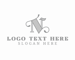 Hairdresser - Fashion Styling Boutique Letter N logo design