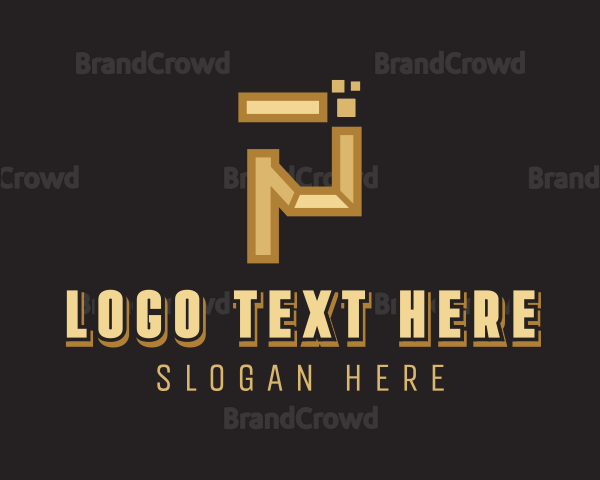 Business Pixel Letter P Logo