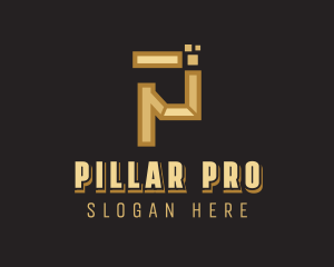 Business Pixel Letter P logo design