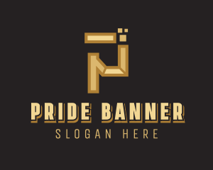 Business Pixel Letter P logo design