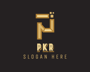 Business Pixel Letter P logo design