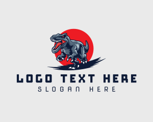 Wild Jurassic Dinosaur logo design