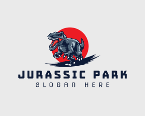 Wild Jurassic Dinosaur logo design