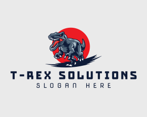 Wild Jurassic Dinosaur logo design