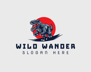 Wild Jurassic Dinosaur logo design