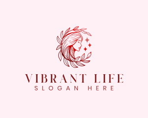 Woman Leaf Wellness logo design