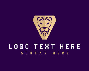 Lion Feline Animal logo design