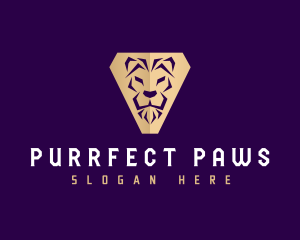 Lion Feline Animal logo design