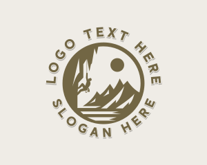 Caving - Survival Mountain Climbing logo design