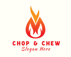 Match - Fire Flame Camping logo design