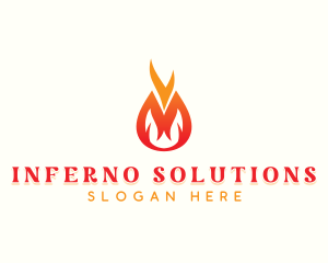 Fire Flame Camping logo design