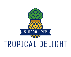Pineapple - Pineapple Fruit Outline logo design