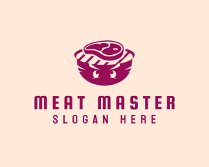 Angry Meat Grill logo design