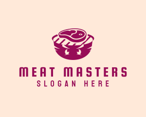 Angry Meat Grill logo design