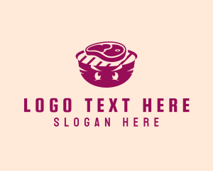 Sirloin - Angry Meat Grill logo design