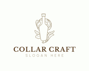 Organic Wine Beverage Bottle logo design