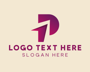 Telemarketing - Gradient Purple Letter P logo design