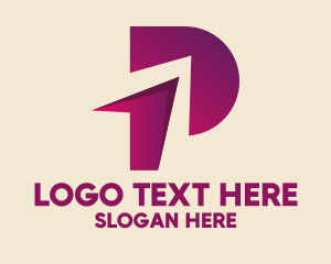 Interaction - Gradient Purple Letter P logo design