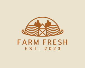 Rural Agriculture Farm Field logo design