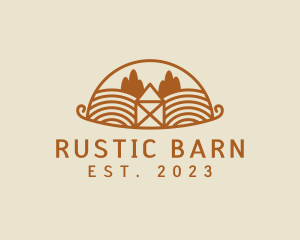 Rural Agriculture Farm Field logo design