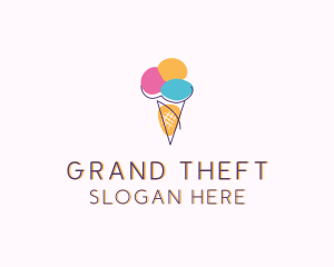 Ice Cream Sweet Dessert Logo