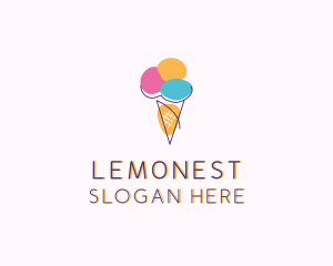 Ice Cream Sweet Dessert Logo