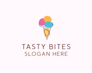 Ice Cream Sweet Dessert Logo