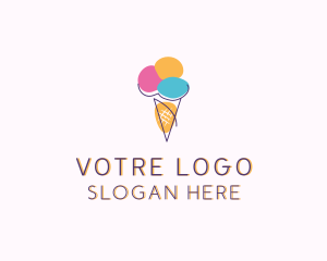 Ice Cream Sweet Dessert Logo